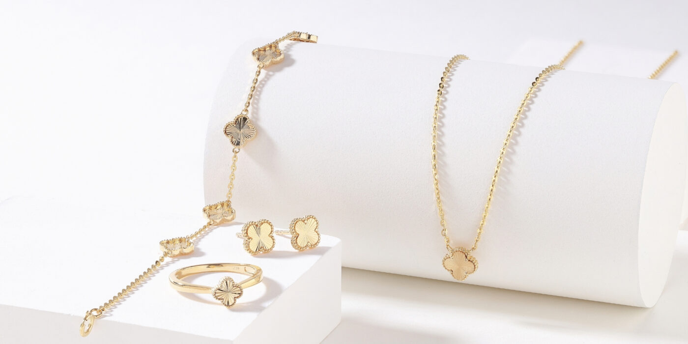 bộ trang sức cỏ bốn lá phay