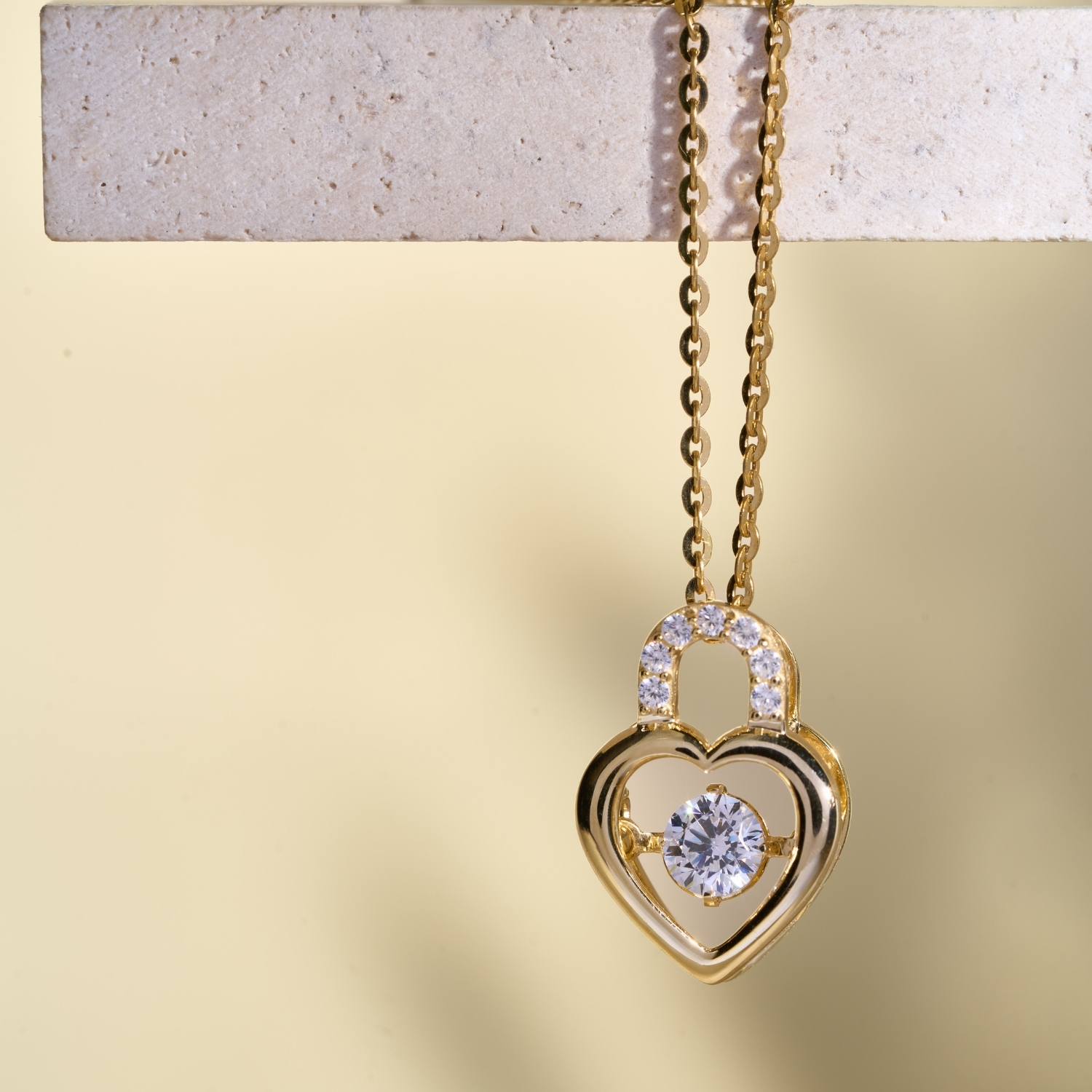 dây chuyền ổ khóa trái tim