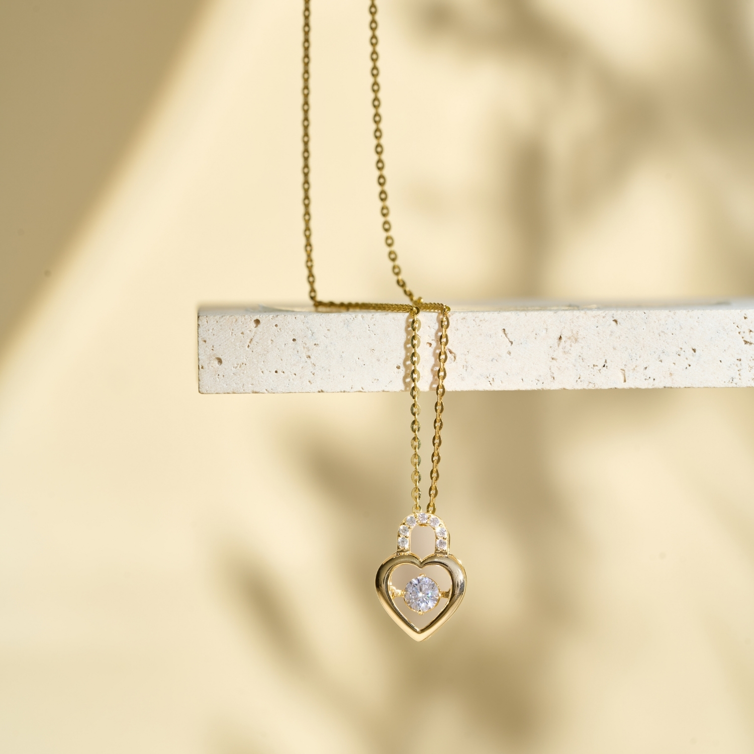 dây chuyền ổ khóa trái tim